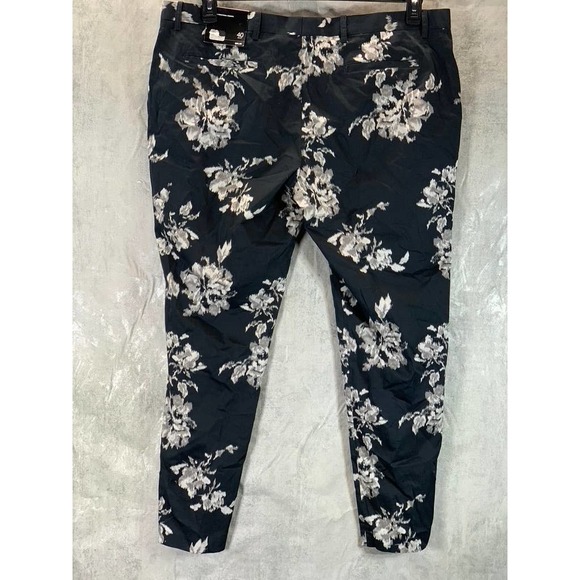 INC International Concepts Men's Deep Black Slim-Fit Floral Suit Pants SZ 40 - Picture 2 of 11
